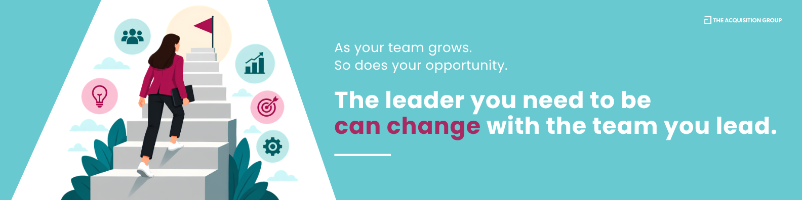 Continuous Learning in Leadership and Growth Continuous learning in leadership illustrated by a leader climbing steps toward growth
